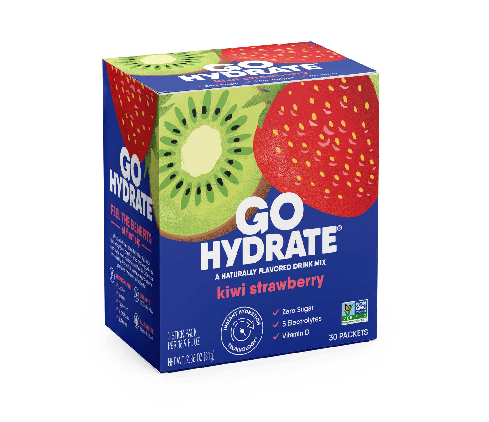 GoHydrate Kiwi Strawberry - 30pk Front of Box