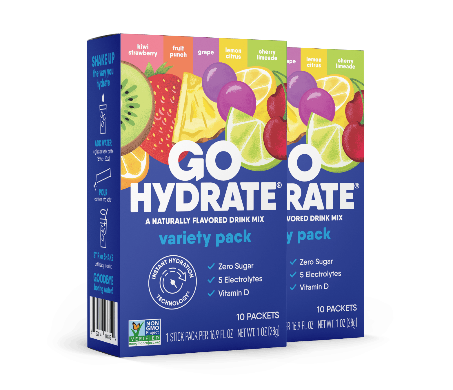 GoHydrate Variety Pack Bundle - Front of Box